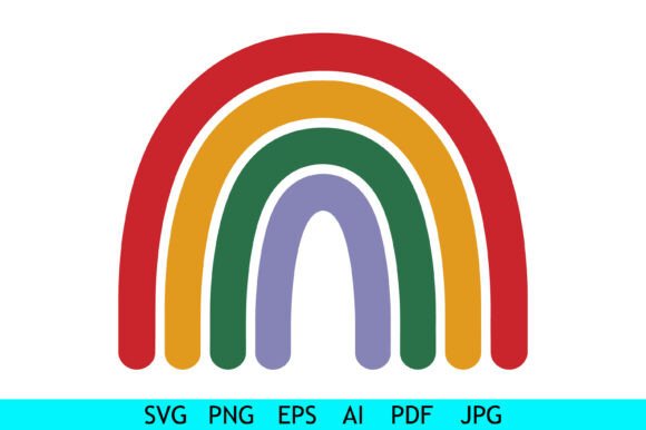 Download Retro Minimalist Rainbow Clip Art - Minimal Collection