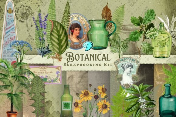 Download Botanical Scrapbooking Kit - Scrapbook Collection