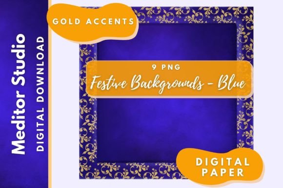 Download Velvet Background Gold Accent - Blue - Blue Collection