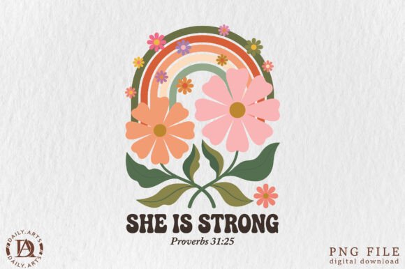 Download Retro Rainbow Floral Christian Png - Retro rainbow Collection