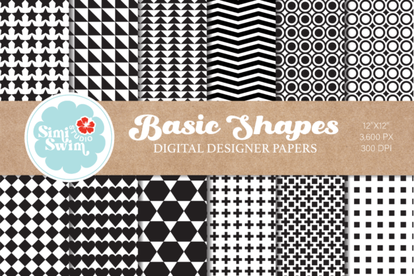 Download Basic Geometric Black Scrapbooking - Scrapbook Collection