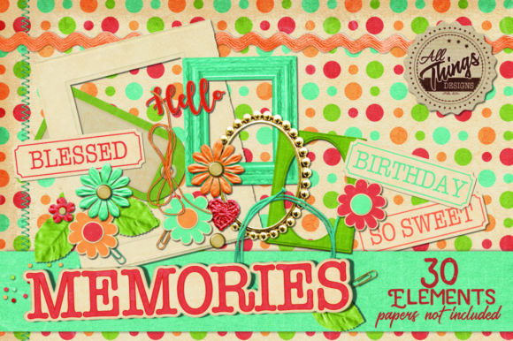 Download Memories Scrapbook Elements - Premium Resources