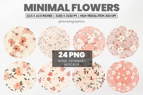 Download Minimal Flowers Wind Spinner Sublimation - Minimal Collection