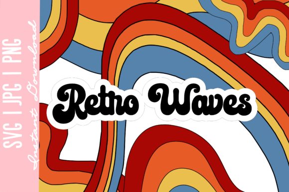 Download Retro Rainbow Waves Retro Wave Swirls - Retro rainbow Collection