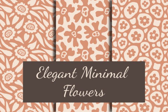 Download Elegant Minimal Flowers Seamless Pattern - Minimal Collection