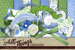 Download Forget Me Not Digital Scrapbook Kit - Premium Bundle