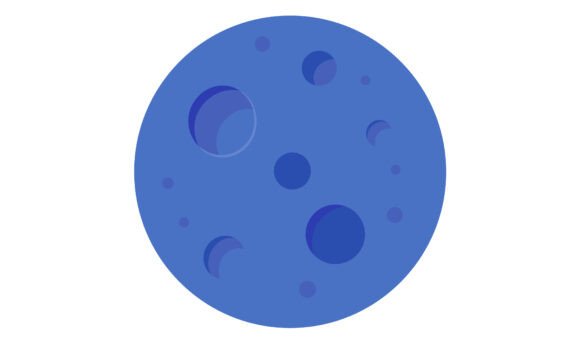 Download Blue Planet with Cratered Surface Design - Blue Collection