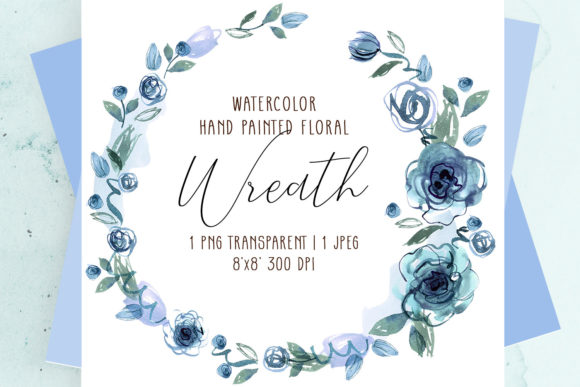 Download Blue Roses Wreath - Premium Resources